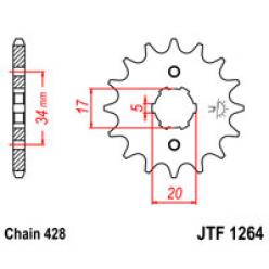 Звездочка передняя JT Sprockets (шаг 428 ) JT JTF1264